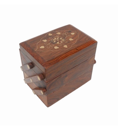 Buy Pindia Small Brown Wood Jewelry Box Online Trinket Boxes
