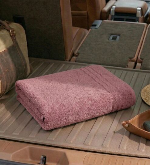 Pink 100% Cotton 340 Gsm Car Towel