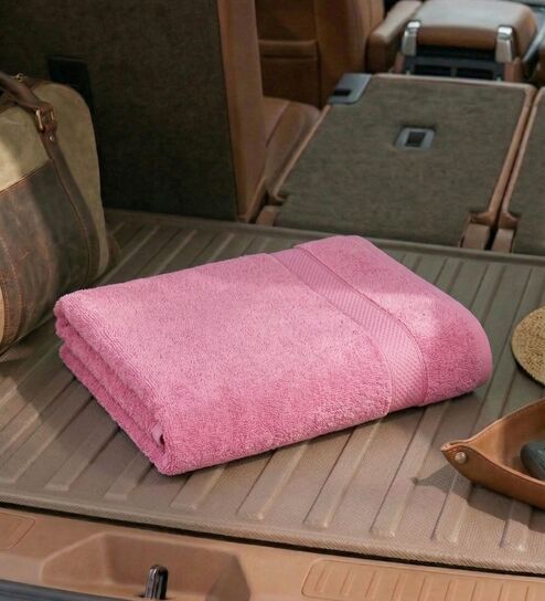 Pink 100% Cotton 380 Gsm Car Towel
