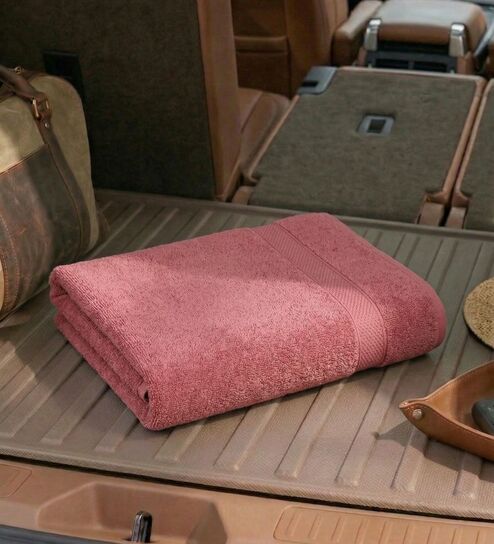 Pink 100% Cotton 380 Gsm Car Towel