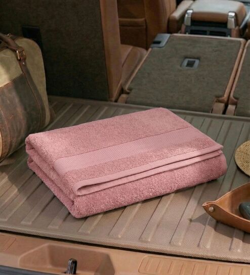 Pink 100% Cotton 380 Gsm Car Towel
