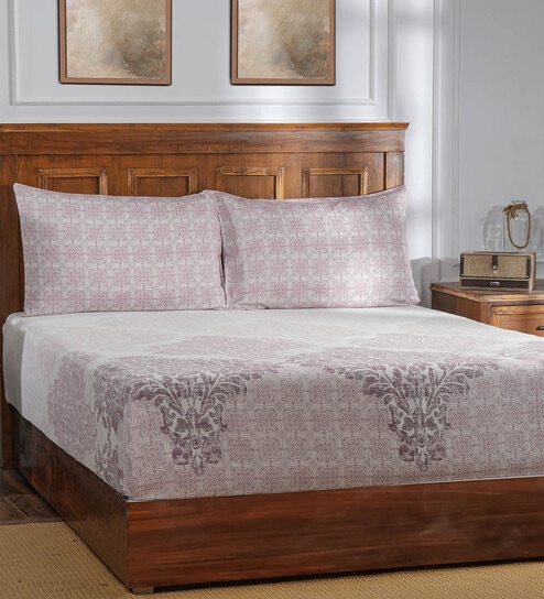 Pink Abstract 400 TC Cotton Vintage Acanthus Acanthus Serenity Collection