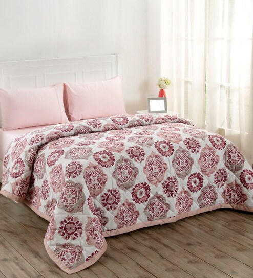 Buy 100 Cotton Double Bed Ac Quilt By Maspar Online Traditional