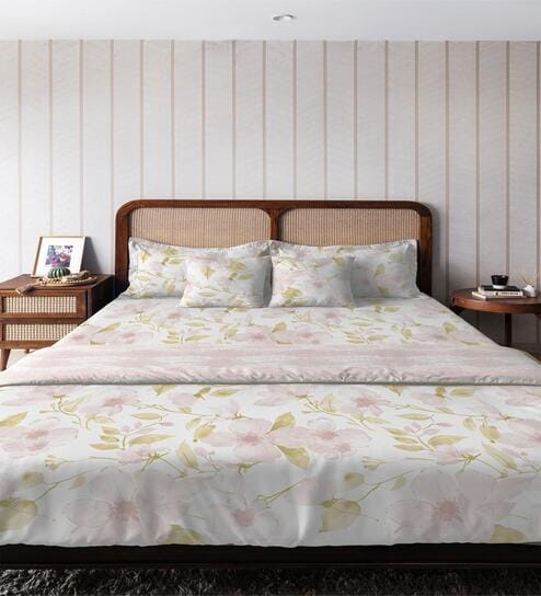 Pink Cotton Floral 80 GSM Double Bed Dohar