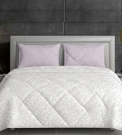Pink Cotton Heavy Winter 210TC Printed Double 400GSM Comforter