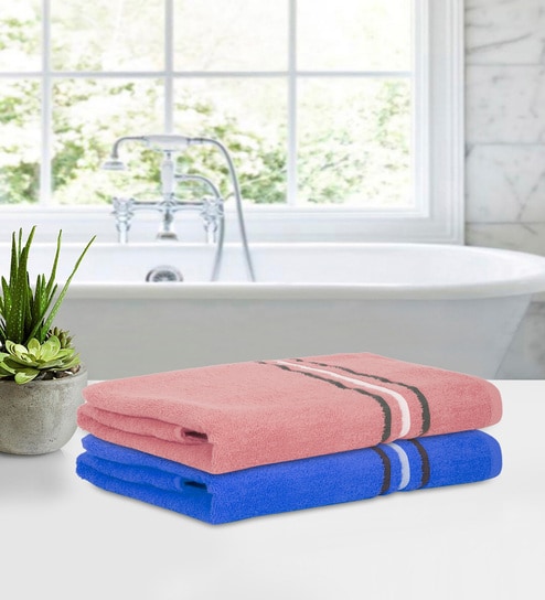 Pink and sale black bath towels