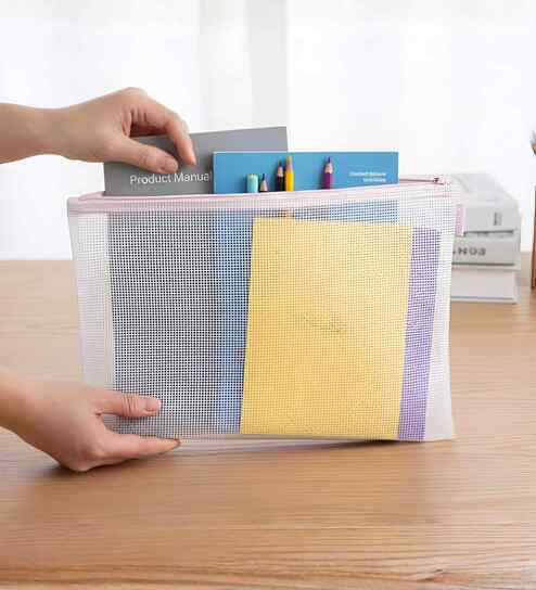 Pink Grande ZiPolypropyleneer Pouch Multipurpose Organizer