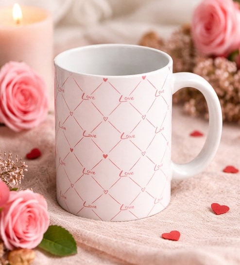 Pink Love Printed Coffee Mug