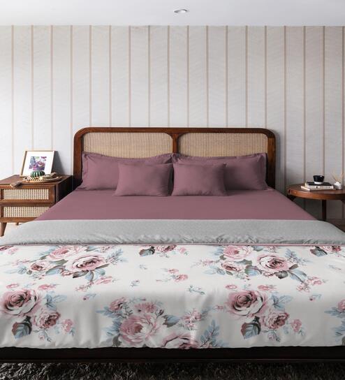 Pink Microfiber Floral 80 GSM Double Bed Dohar
