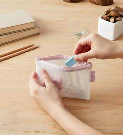 Pink Mini ZiPolypropyleneer Pouch Multipurpose Utility Organizer