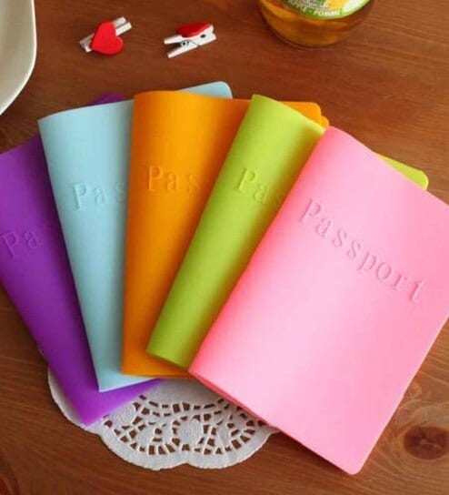 Pink Silicon Passport Holder