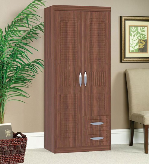 Piper Two Door Wardrobe In Walnut Finish By Forzza