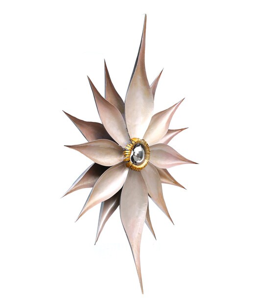 Buy Pink Metal Flower Wall Art by Malik Design Online Floral Metal