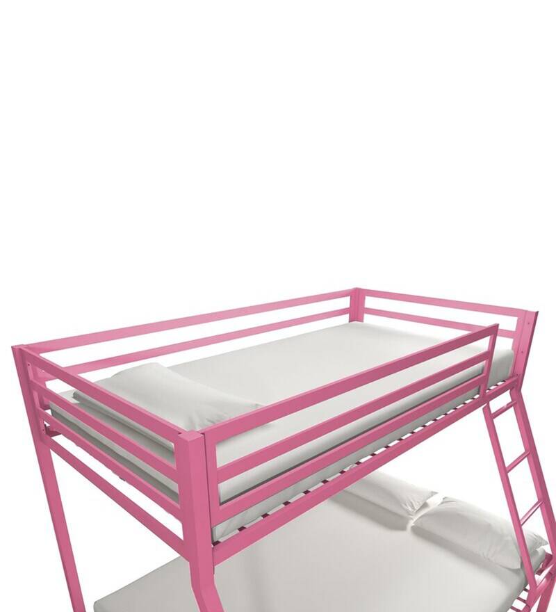 Buy Pifin Metal Bunk Bed in Pink Colour Online Bunk Beds Bunk Beds