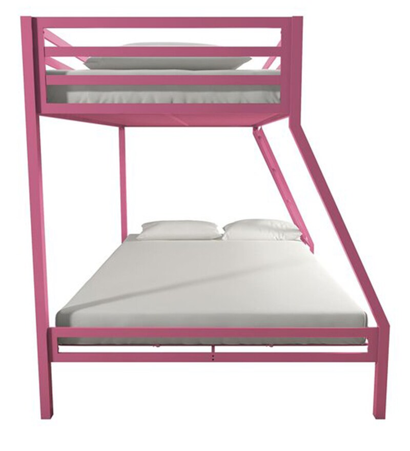 Buy Pifin Metal Bunk Bed in Pink Colour Online Bunk Beds Bunk Beds