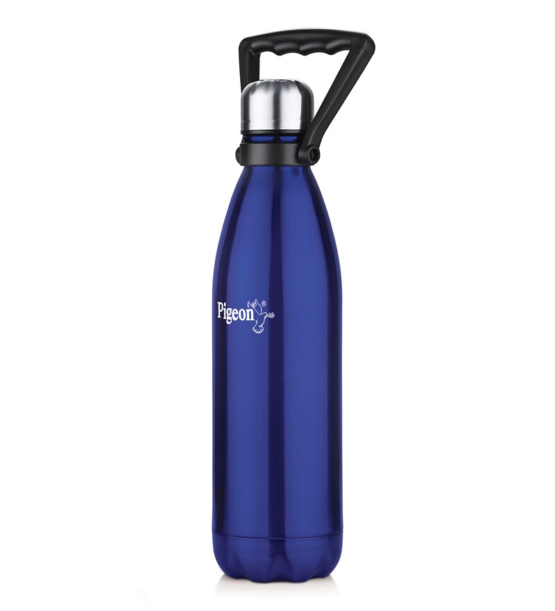 Buy Pigeon Aqua Blue Stainless Steel 1000 Ml Water Bottle Online Jugs Dining Bar Dining Bar Pepperfry Product