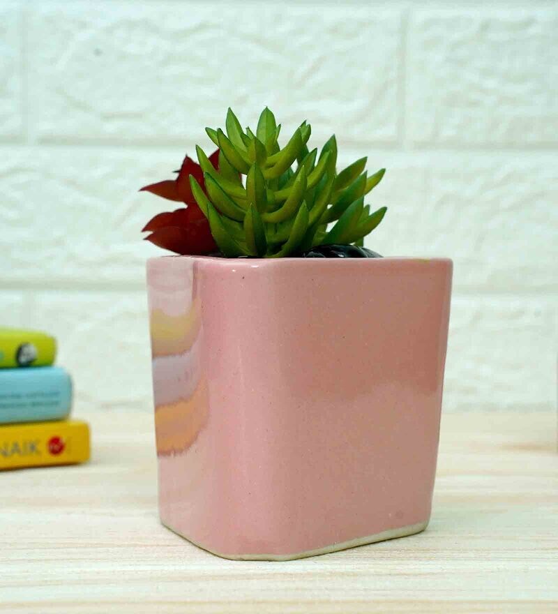 Buy Pikn Ceramic Floor Planter By Gold Dust Online Floor Planters