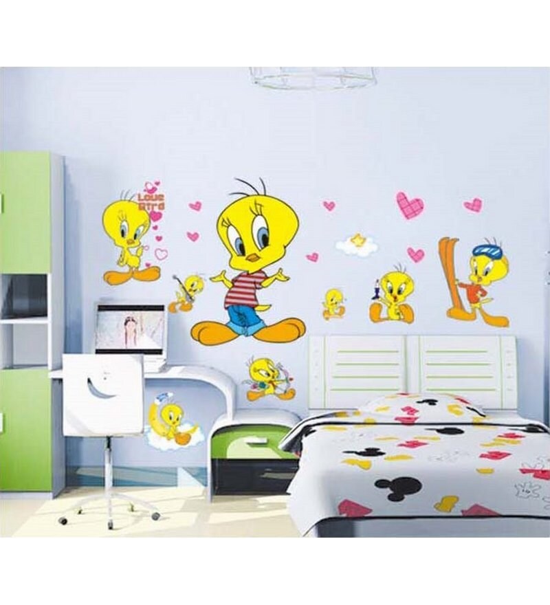 Buy Pindia Tweety Birdmulticolour Wall Sticker Decal Online