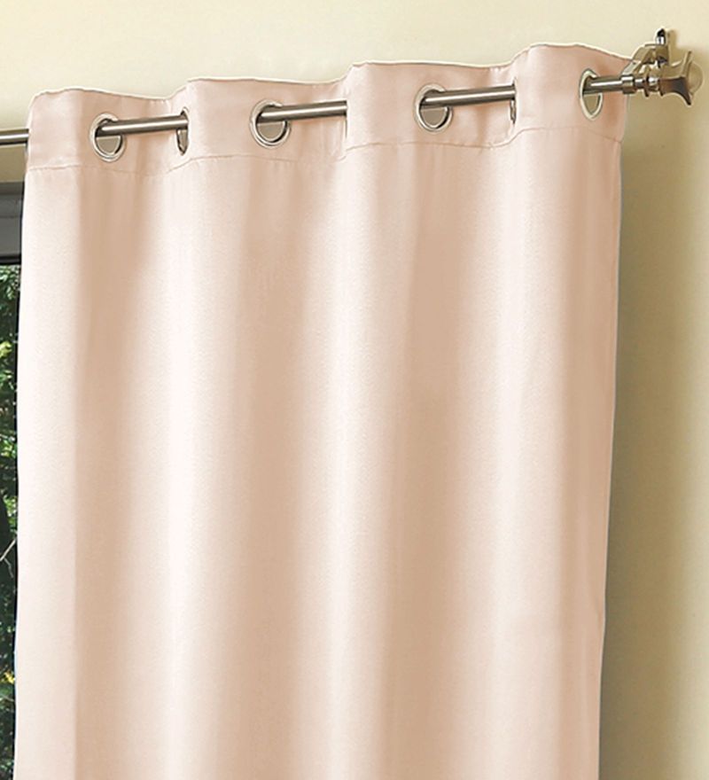 Buy Polyester Blackout 5 Feet Set Of 2 Eyelet Curtains By Rosara Home