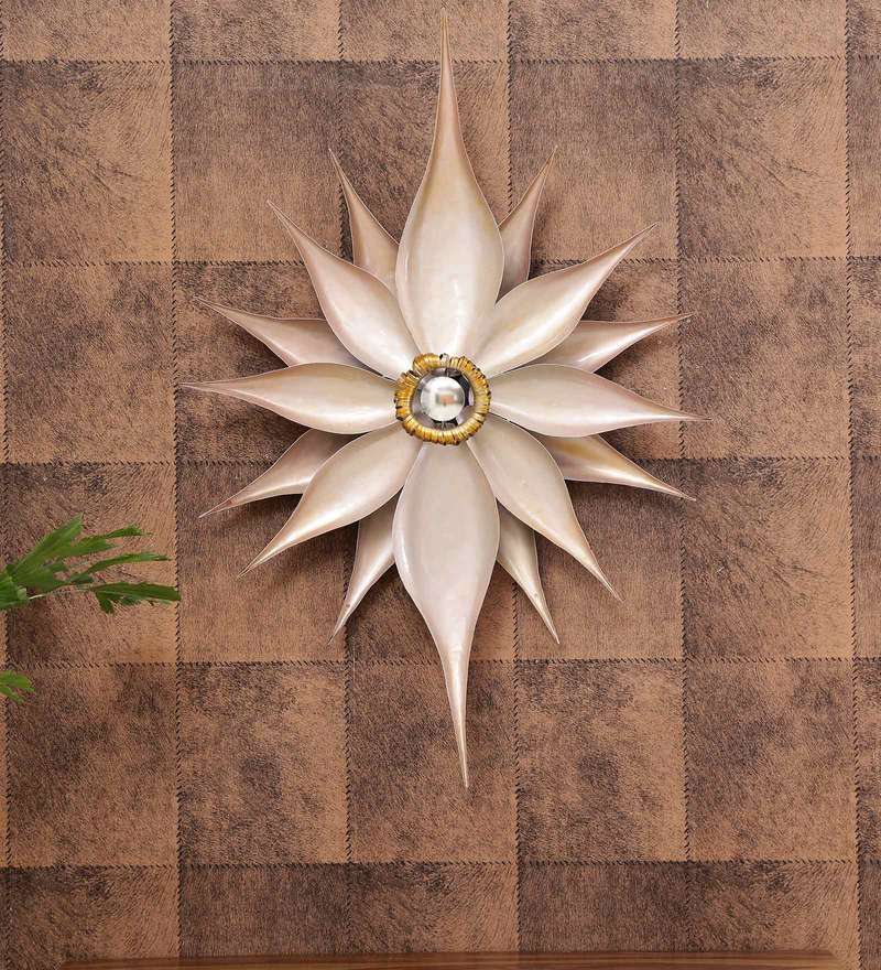 Buy Pink Metal Flower Wall Art by Malik Design Online Floral Metal