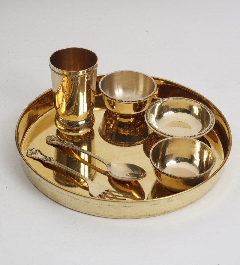 Buy Pital Brass Dinner Plate By Codesustain Online - Dinner Plates ...