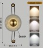 Piantana Designer Wall Lamp (Ceramic Plate) | Modern Decorative LED Light with 3 Color Modes (Warm/Natural/Cool) | Elegant Lighting for Living Room, Bedroom & Indoor Spaces | 1Year Warranty