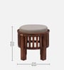 Picardy Solid Wood Cushioned Seating Stool in Scratch Resistant Honey Oak Finish