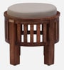 Picardy Solid Wood Cushioned Seating Stool in Scratch Resistant Honey Oak Finish