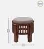 Picardy Solid Wood Cushioned Seating Stool in Scratch Resistant Honey Oak Finish