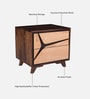 Piccadilly Sheesham Wood Bedside Table In Dual Tone  Finish