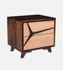 Piccadilly Sheesham Wood Bedside Table In Dual Tone  Finish
