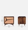 Piccadilly Sheesham Wood Bedside Table In Dual Tone  Finish