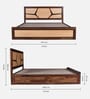 Piccadilly Sheesham Wood King Size Bed In Dual Tone Finish With Box Storage