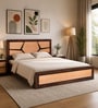 Piccadilly Sheesham Wood King Size Bed In Dual Tone Finish With Hydraulic Storage