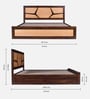Piccadilly Sheesham Wood King Size Bed In Dual Tone Finish With Hydraulic Storage