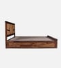 Piccadilly Sheesham Wood Queen Size Bed In Dual Tone Finish With Box Storage