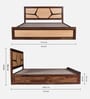 Piccadilly Sheesham Wood Queen Size Bed In Dual Tone Finish With Box Storage