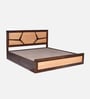 Piccadilly Sheesham Wood Queen Size Bed In Dual Tone Finish With Hydraulic Storage