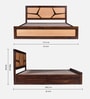 Piccadilly Sheesham Wood Queen Size Bed In Dual Tone Finish With Hydraulic Storage