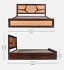 Piccadilly Sheesham Wood Queen Size Bed In Dual Tone Finish With Hydraulic Storage