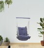 Piccolo Cotton Fabric Kids Swing in Blue Colour