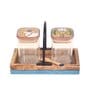 Pichhwai Iteeha Multicolor Glass and Wood 2 pcs Condiment Sets
