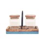 Pichhwai Iteeha Multicolor Glass and Wood 2 pcs Condiment Sets