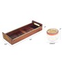 Pichhwai Leela Multicolor Glass and Wood 3 Pcs Condiment Jars With Tray