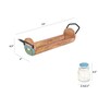 Pichhwai Leela Yankee Multicolor Glass and Wood 4 Pcs Condiment Jars With Stand