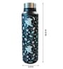 Pichwai Cow and Lotus Art Print Black Stainless Steel 950ml Water Bottle