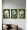 Pichwai Jungle Trio Floral Canvas Set of 3 Art Panels