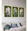 Pichwai Jungle Trio Floral Canvas Set of 3 Art Panels