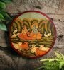 Pichwai Multicolour Sheesham Wood Wall Plate