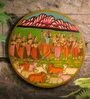 Pichwai Multicolour Sheesham Wood Wall Plate